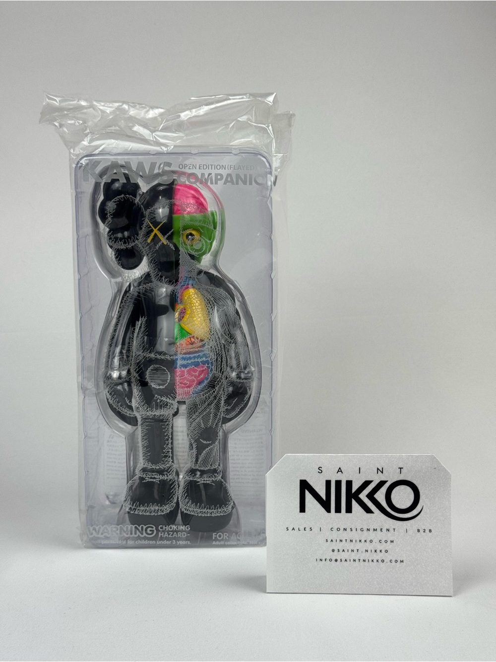KAWS Companion Vinyl Figure - Black Flayed NEW